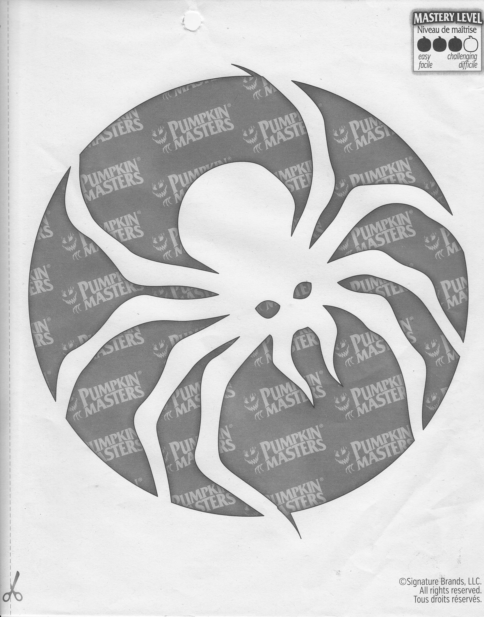 Spider (Pumpkin Stencil - Pumpkin Pattern - Pumpkin Template for Spider Pumpkin Template Printable