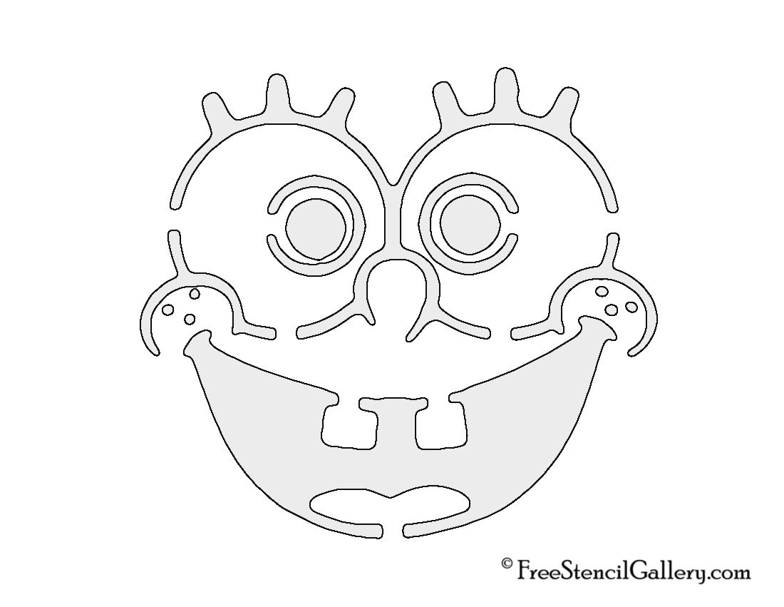 Sponge Bob Stencil with Spongebob Pumpkin Template Printable