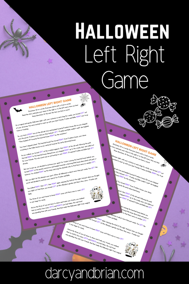 Pass The Pumpkin Left Right Game Free Printable