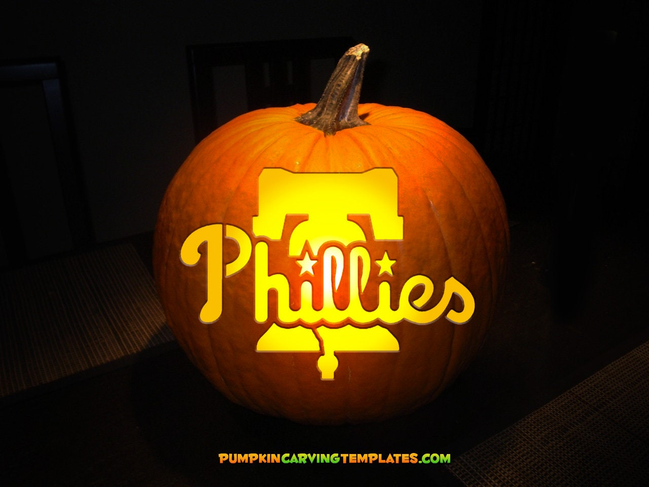 Sports Pumpkin Carving Template: Phillies Baseball (Digital for Phillies Pumpkin Stencil Printable
