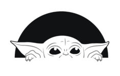 Star Wars: Mandalorian: Grogu/Baby Yoda (Free Pumpkin Stencil with Printable Grogu Pumpkin Stencil