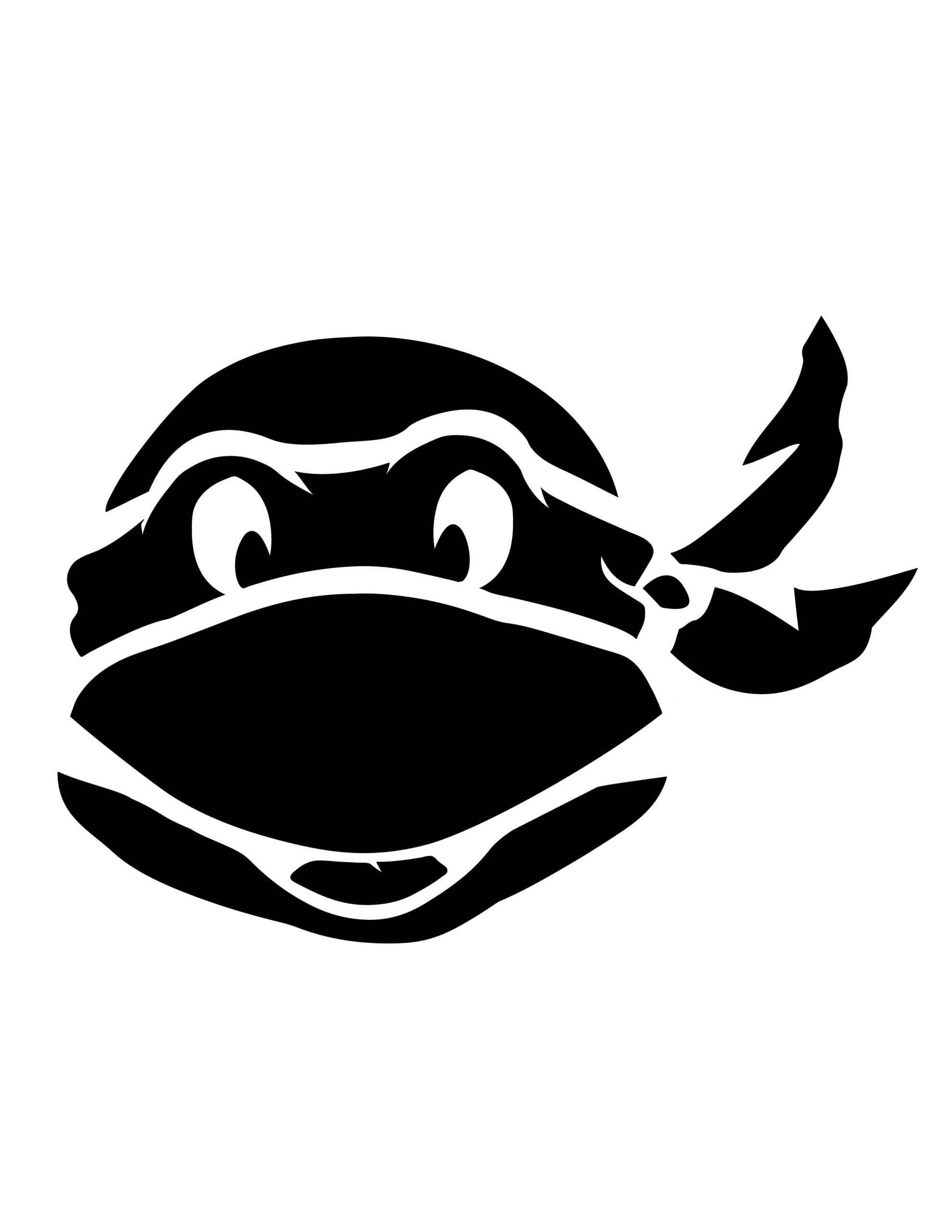 Teenage Mutant Ninja Turtles (Pumpkin Stencil - Pumpkin Pattern in Printable Ninja Pumpkin Stencil