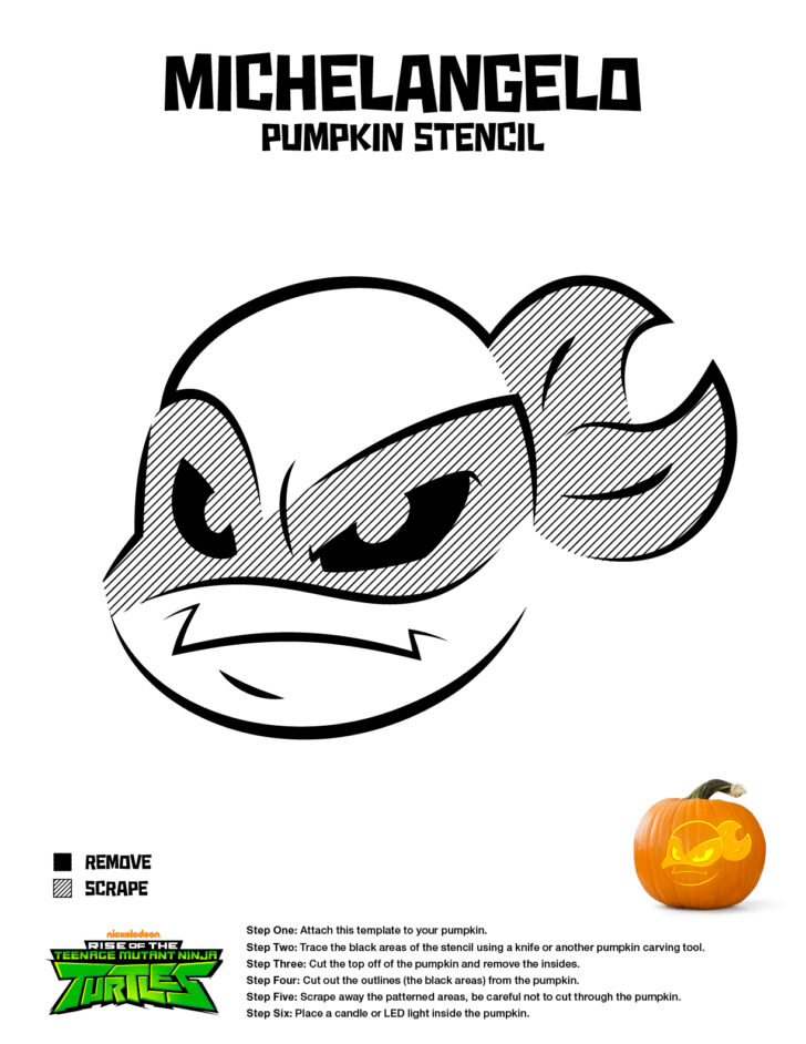 Printable Ninja Pumpkin Stencil