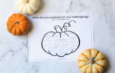 Thankful Pumpkin Printable {Free Instant Download!} intended for Gratitude Pumpkin Template Printable