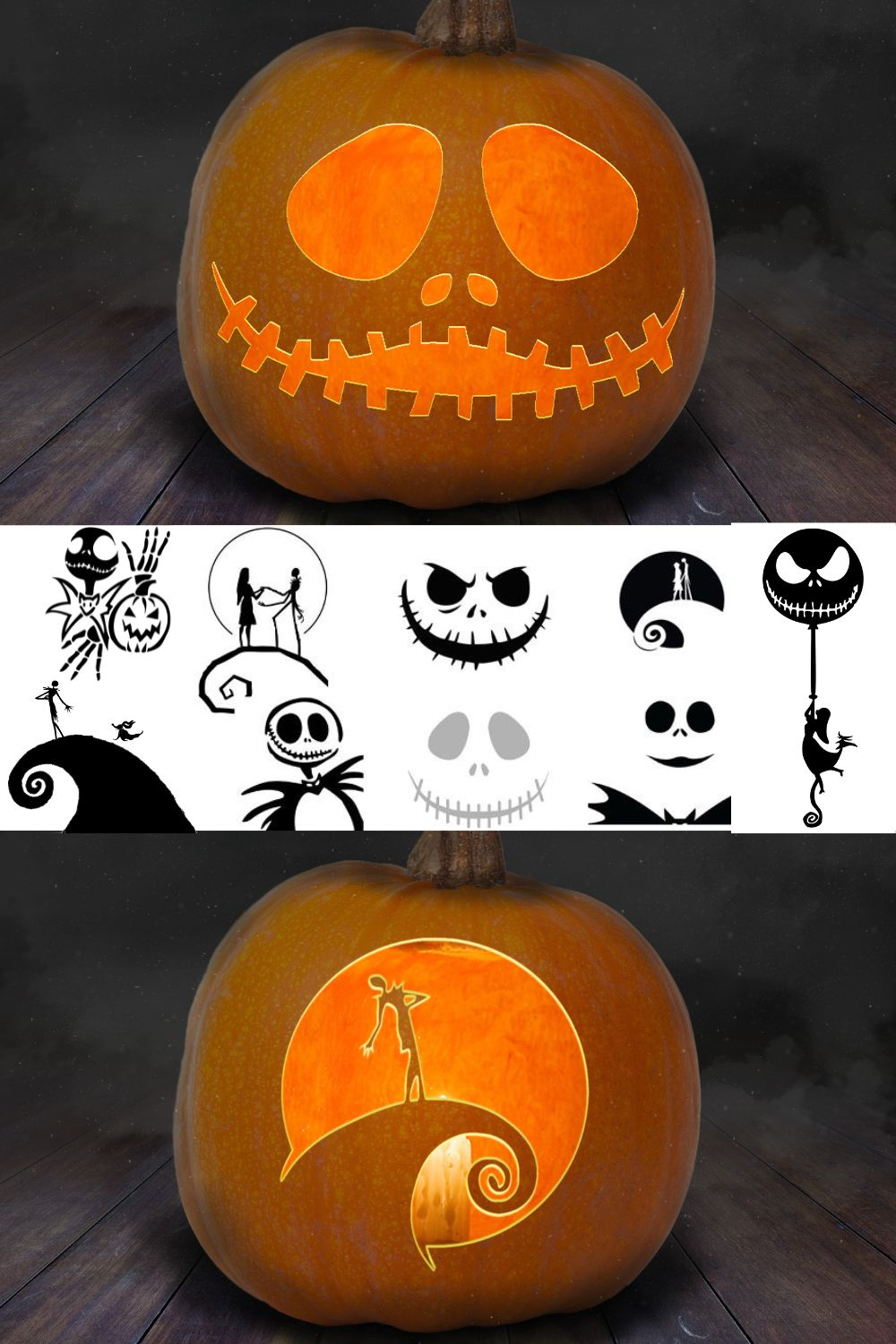The Best Jack Skellington Pumpkin Carving And Painting Printables pertaining to Jack And Sally Pumpkin Stencil Printable