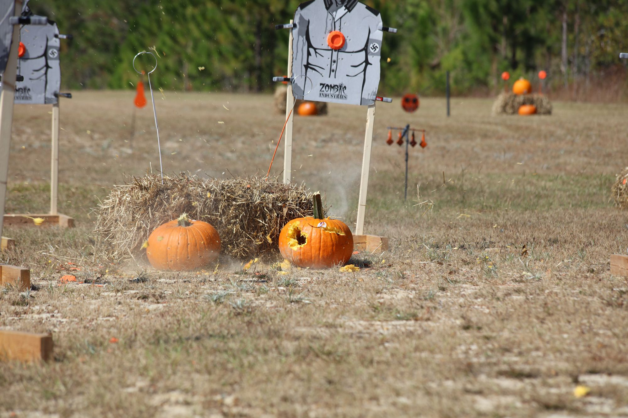 The Great Pumpkin &amp;amp; Zombie Shoot 2024 Photos :: Ft. Gordon :: Us with Zombie Shooting Pumpkin Patch