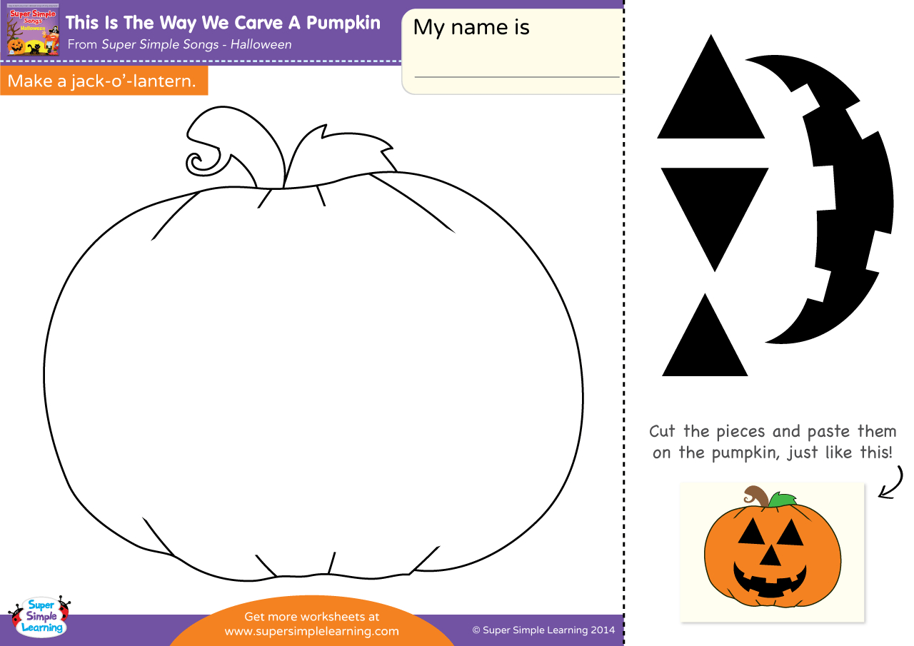This Is The Way We Carve A Pumpkin Worksheet - Make A Jack-O with regard to Pumpkin Cut And Paste Printables