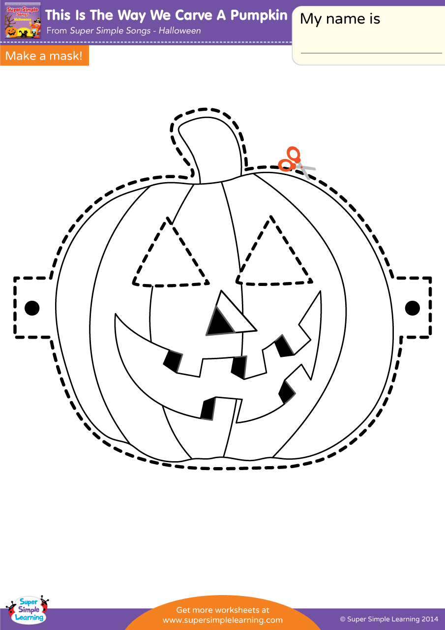 This Is The Way We Carve A Pumpkin Worksheet - Make A Mask with regard to Make a Pumpkin Face Printable