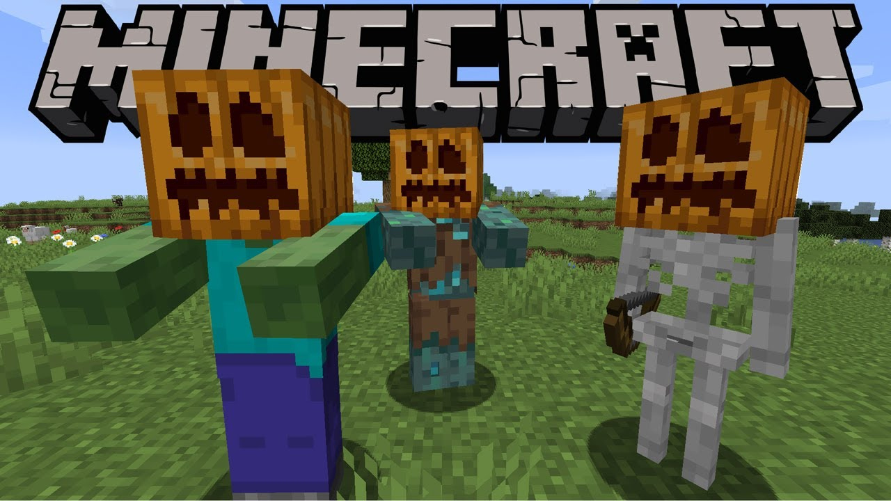 This Minecraft Event Happens Once Every Year During Halloween.. with Pumpkin Head Zombie Minecraft