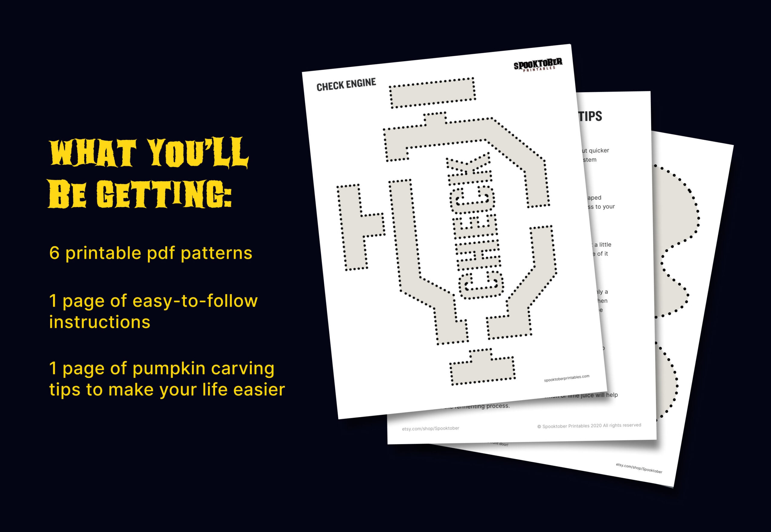 Überprüfen Sie Motor Leichte Kürbis Carving Stencil || Lustiges regarding Printable Check Engine Light Pumpkin Stencil