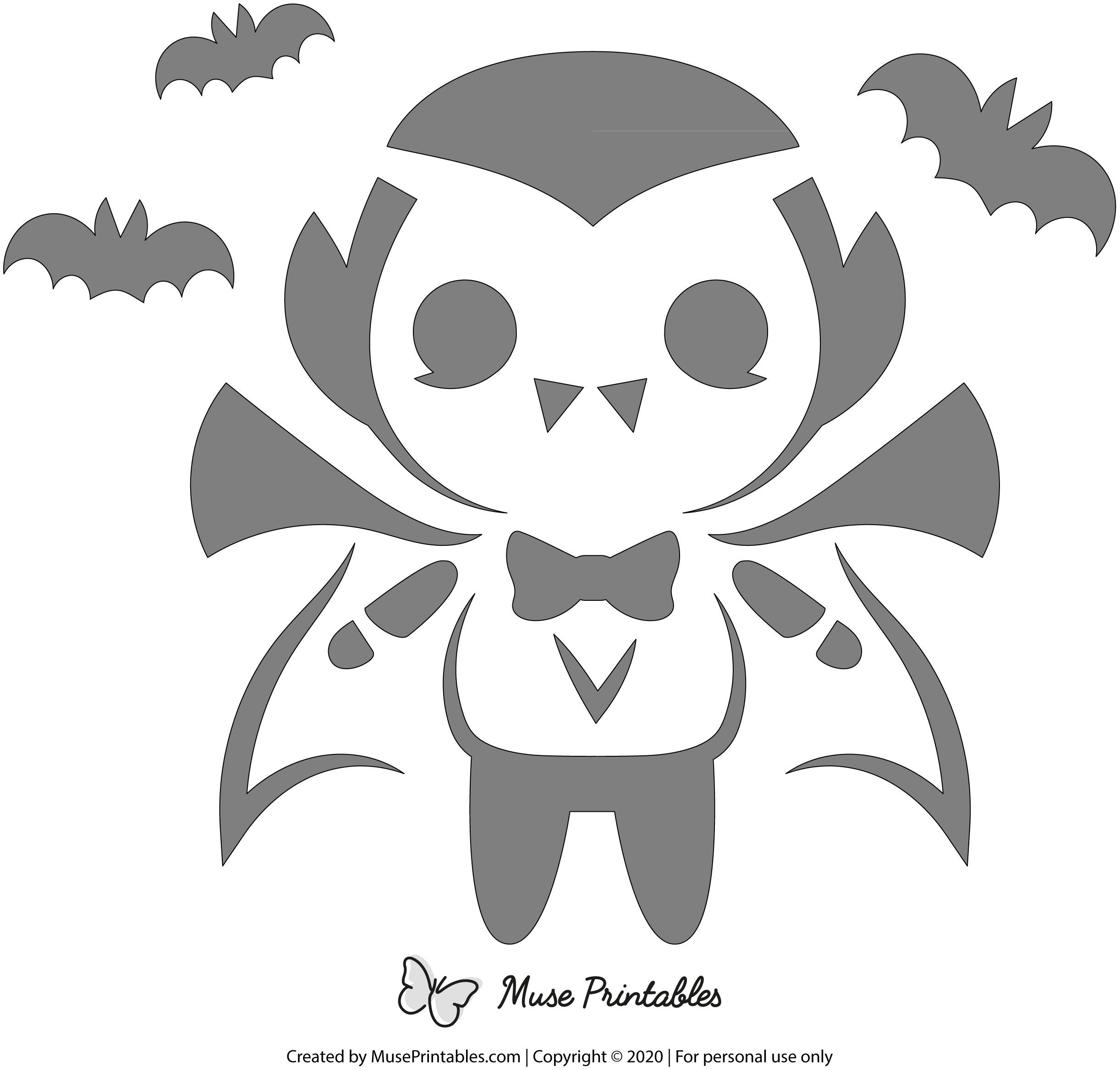 Vampire (Pumpkin Stencil - Pumpkin Pattern - Pumpkin Template for Printable Vampire Pumpkin Stencil