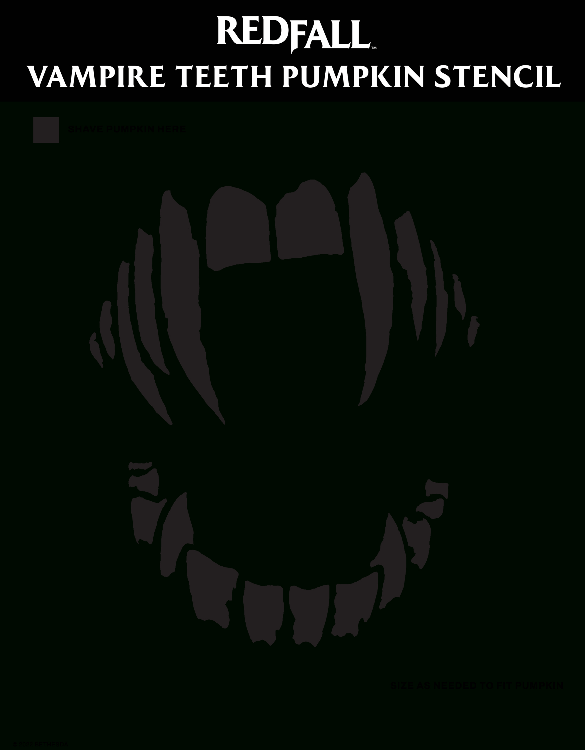 Vampire Teeth (Free Pumpkin Stencil - Pumpkin Pattern - Pumpkin with regard to Vampire Pumpkin Stencils Free Printable
