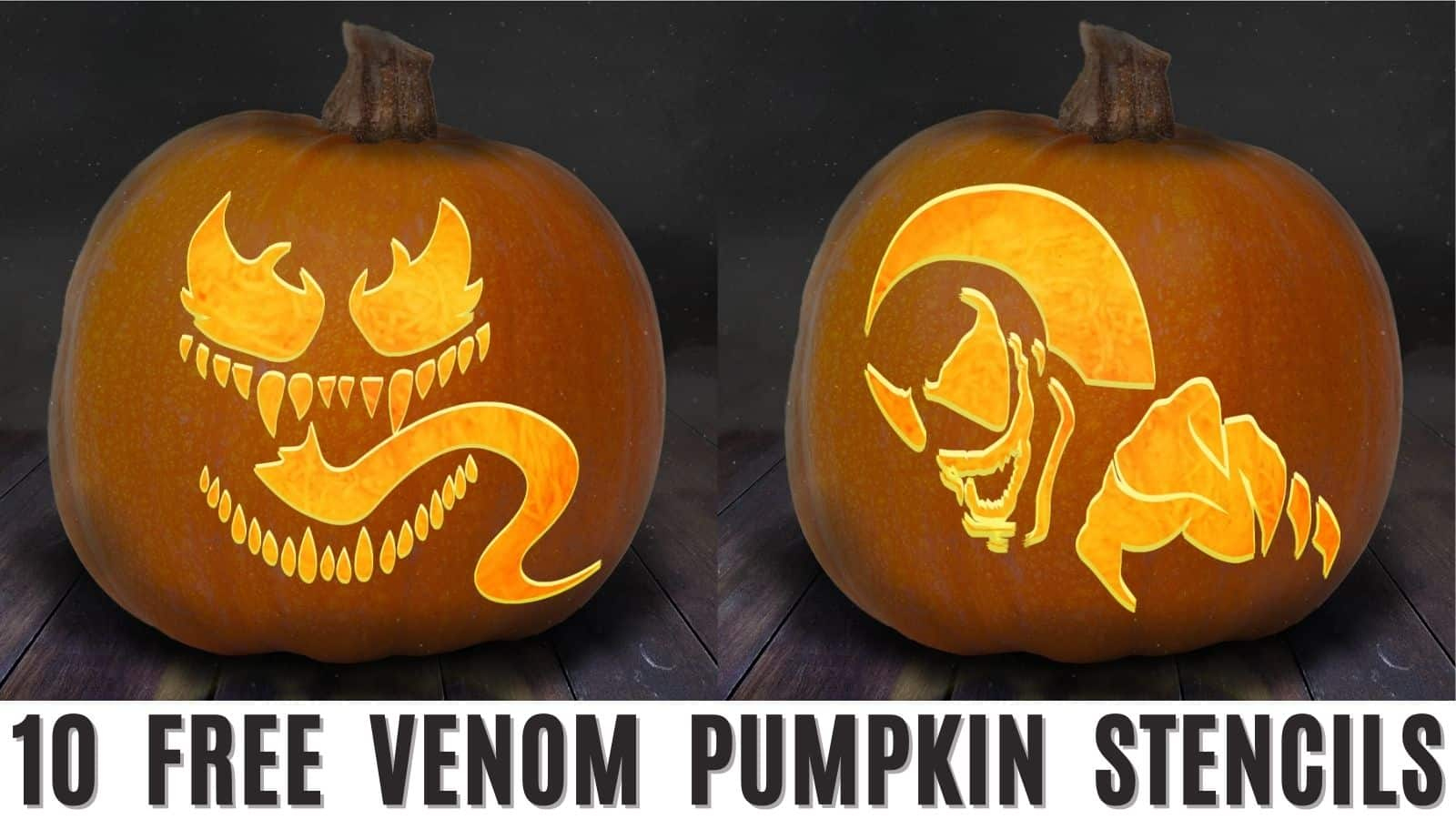 Venom Pumpkin Carving Stencils: 10 Printable Templates within Venom Pumpkin Carving Stencils Printable