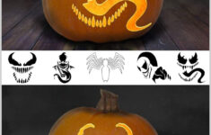 Venom Pumpkin Carving Stencils: 10 Printable Templates within Venom Pumpkin Carving Stencils Printable