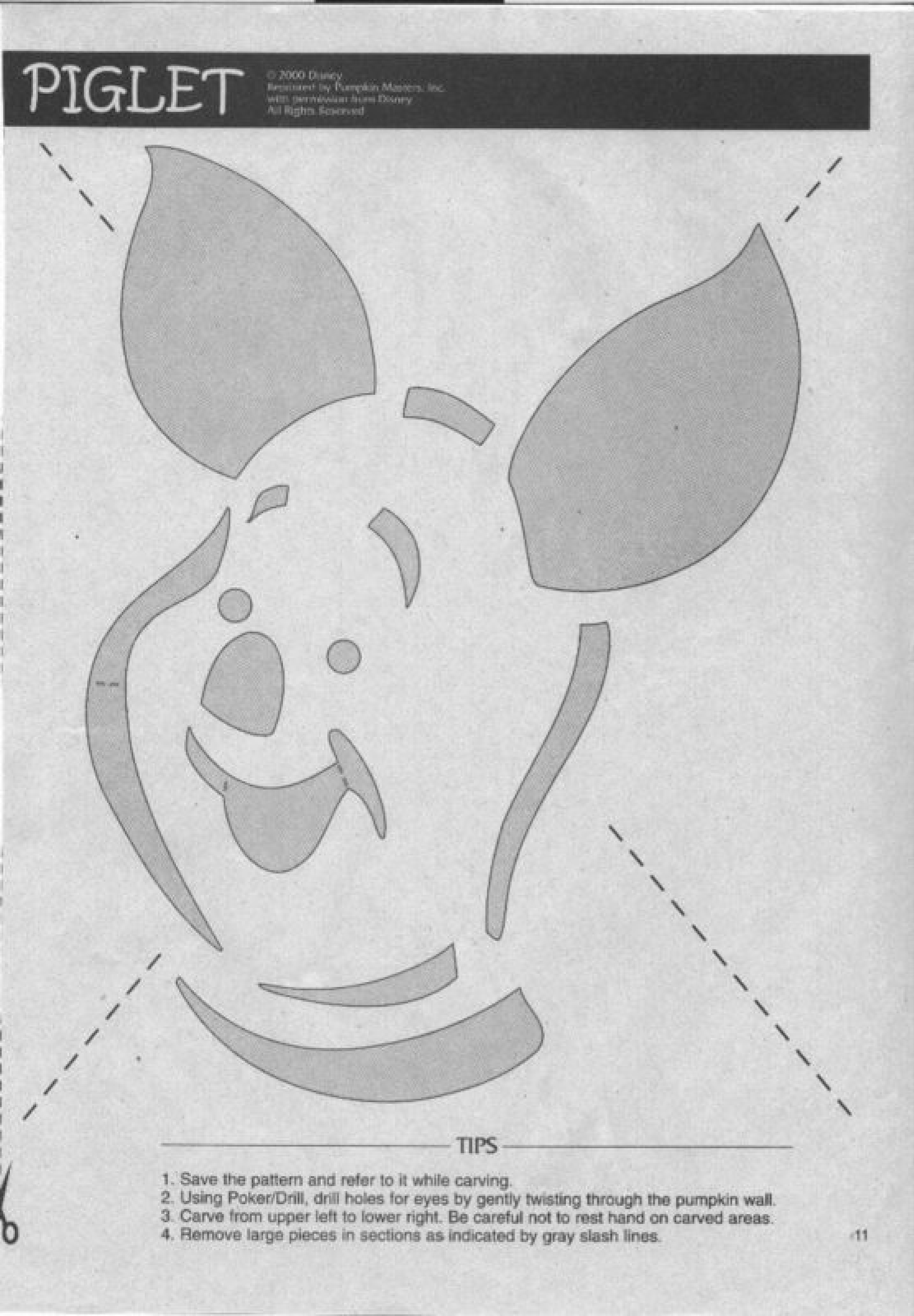 Winnie The Pooh: Piglet (Free Pumpkin Stencil - Pumpkin Pattern pertaining to Printable Winnie The Pooh Pumpkin Stencil