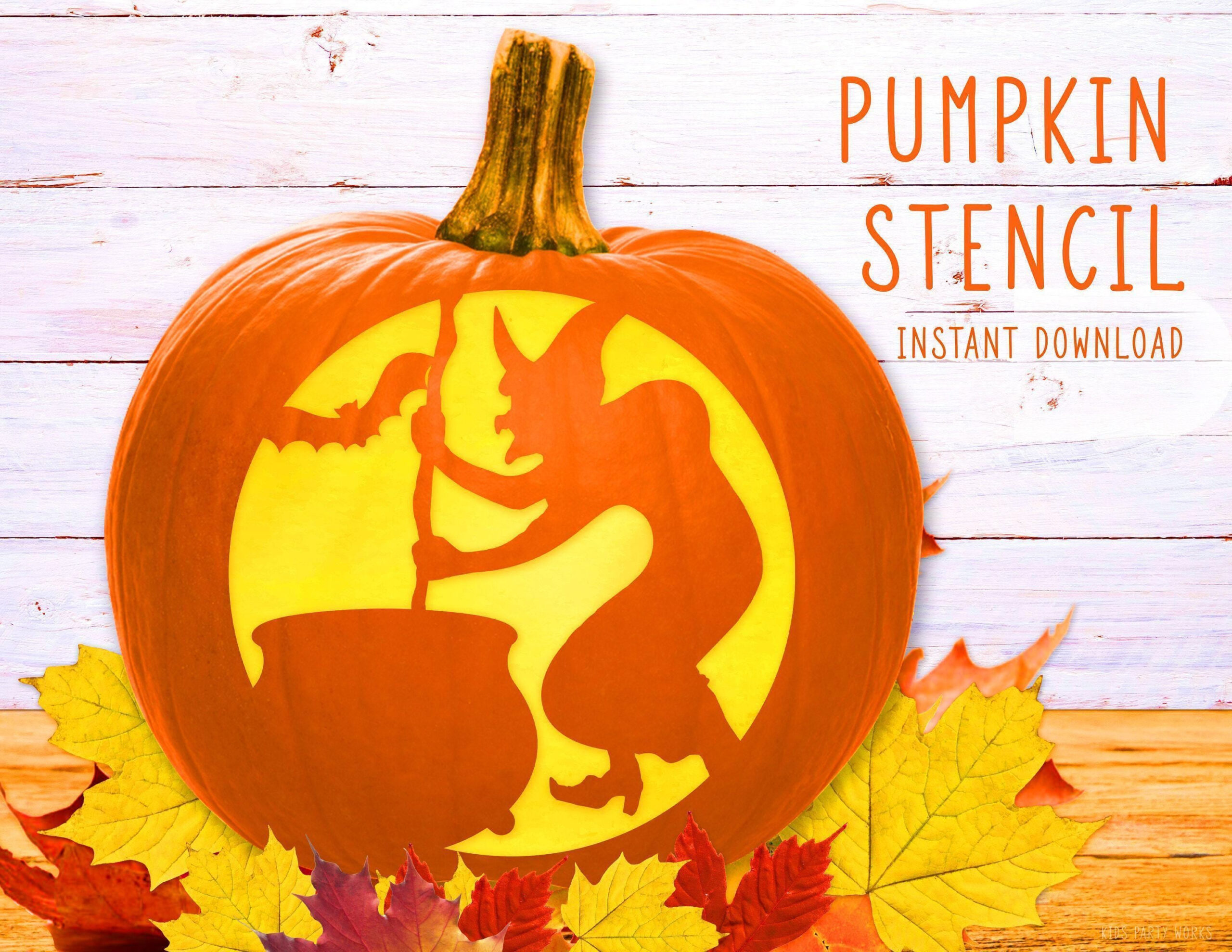 Witch Pumpkin Stencil, Printable Pumpkin Stencil, Jack O&amp;#039; Lantern regarding Witch Pumpkin Templates Printable