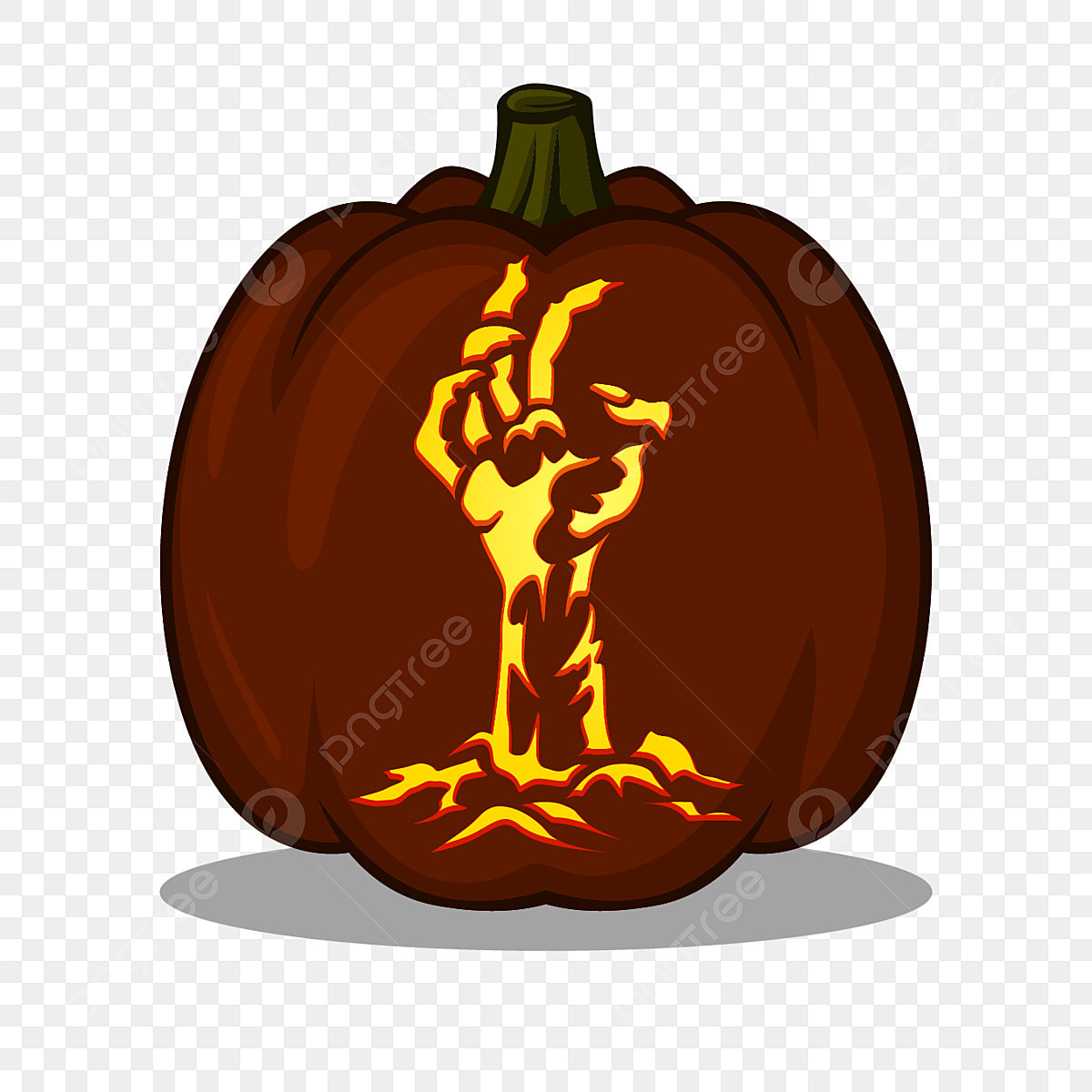 Zombie Hand Design For Pumpkin Carving Ideas Include File Ready To regarding Free Zombie Pumpkin Stencils