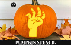 Zombie Hand Pumpkin Stencil, Printable Pumpkin Stencil, Jack O regarding Zombie Hand Pumpkin Carving