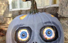 Zombie Painted Halloween Pumpkin intended for Pumpkin Painting Ideas Zombie