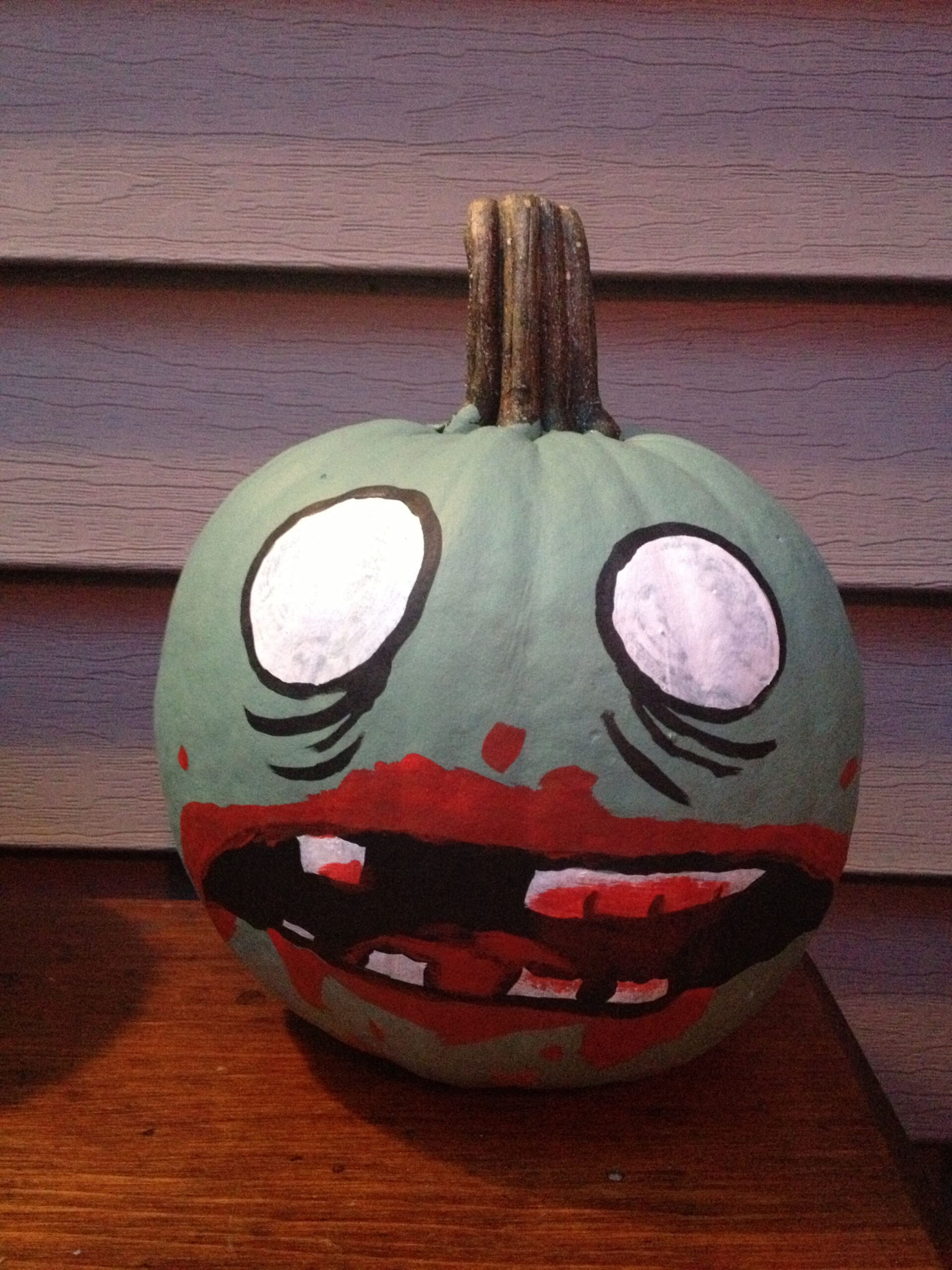 Zombie Pumpkin regarding Easy Zombie Pumpkin Painting