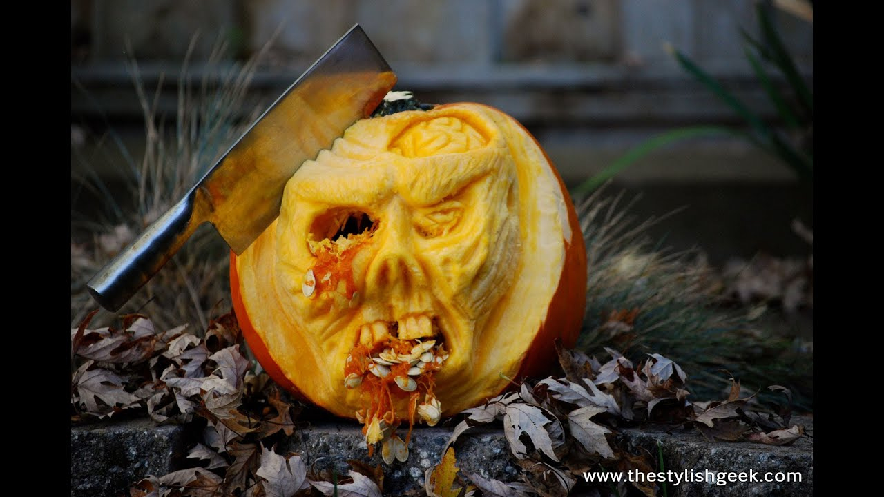 Zombie Pumpkin Speed Carving + Tutorial within How To Make A Zombie Pumpkin