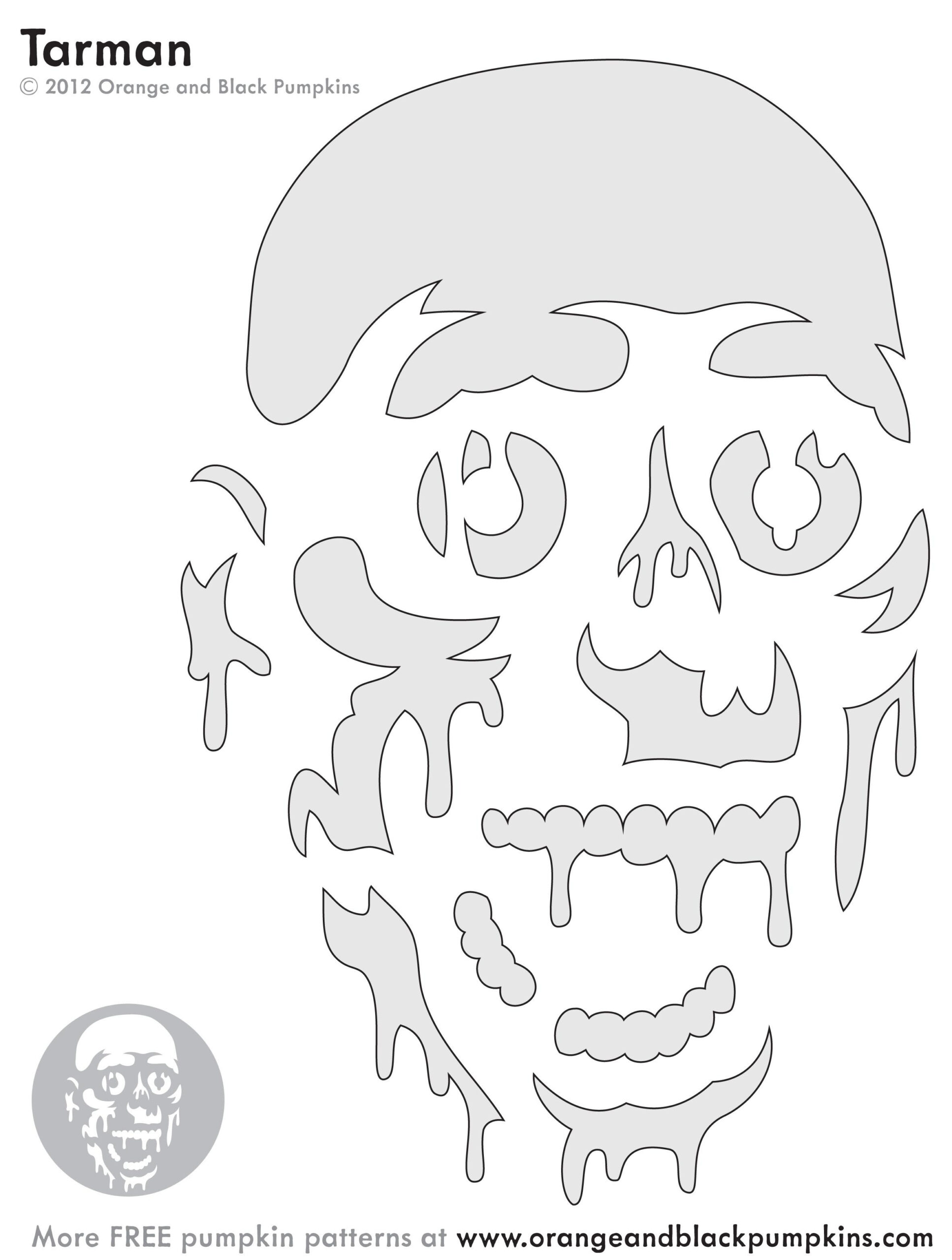 Zombie (Pumpkin Stencil - Pumpkin Pattern - Pumpkin Template intended for Pumpkin Carving Stencils Zombie