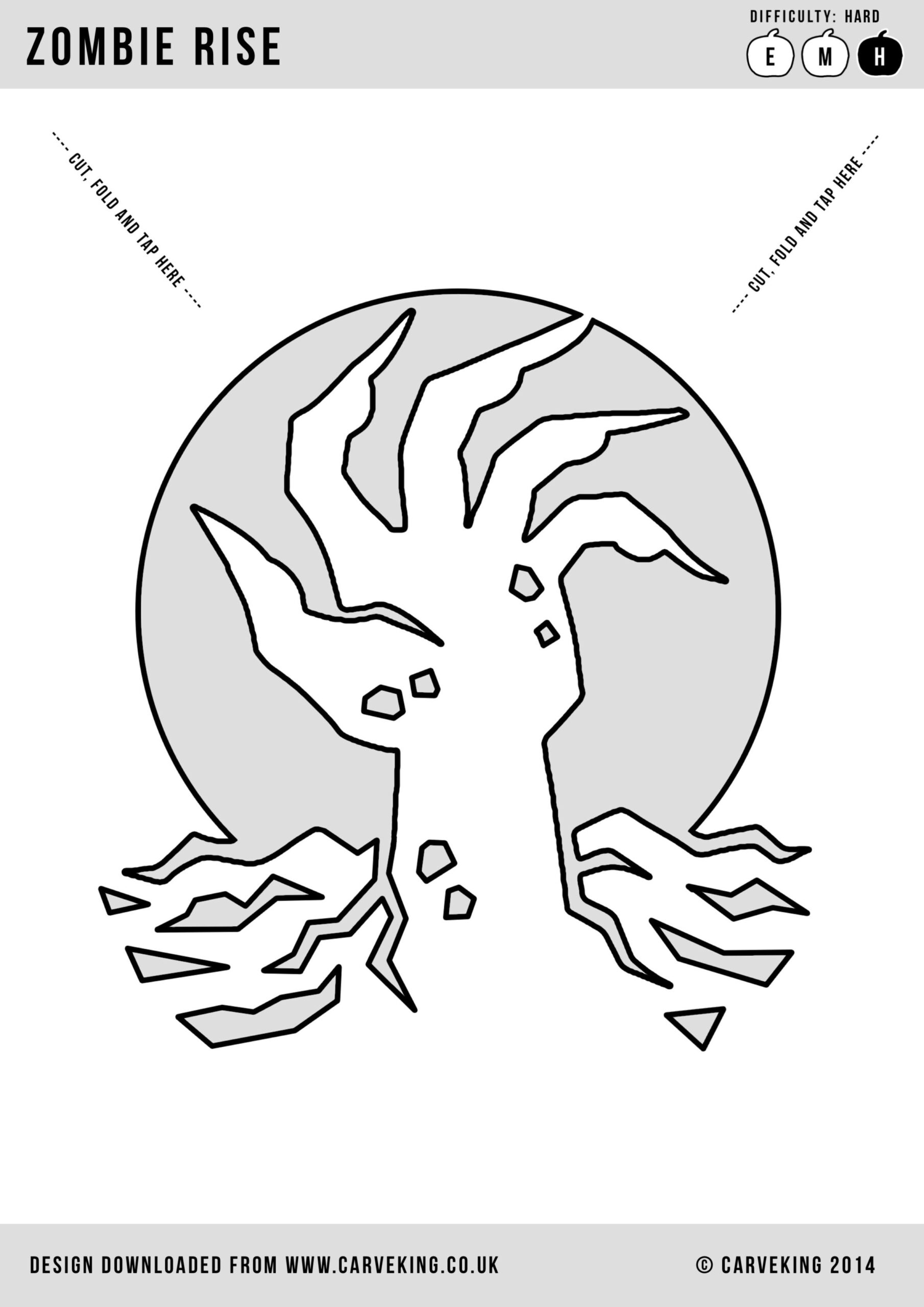 Zombie (Pumpkin Stencil - Pumpkin Pattern - Pumpkin Template intended for Zombie Stencil For Pumpkins