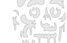 Zombie (Pumpkin Stencil - Pumpkin Pattern - Pumpkin Template with Zombie Pumpkin Carving Pattern