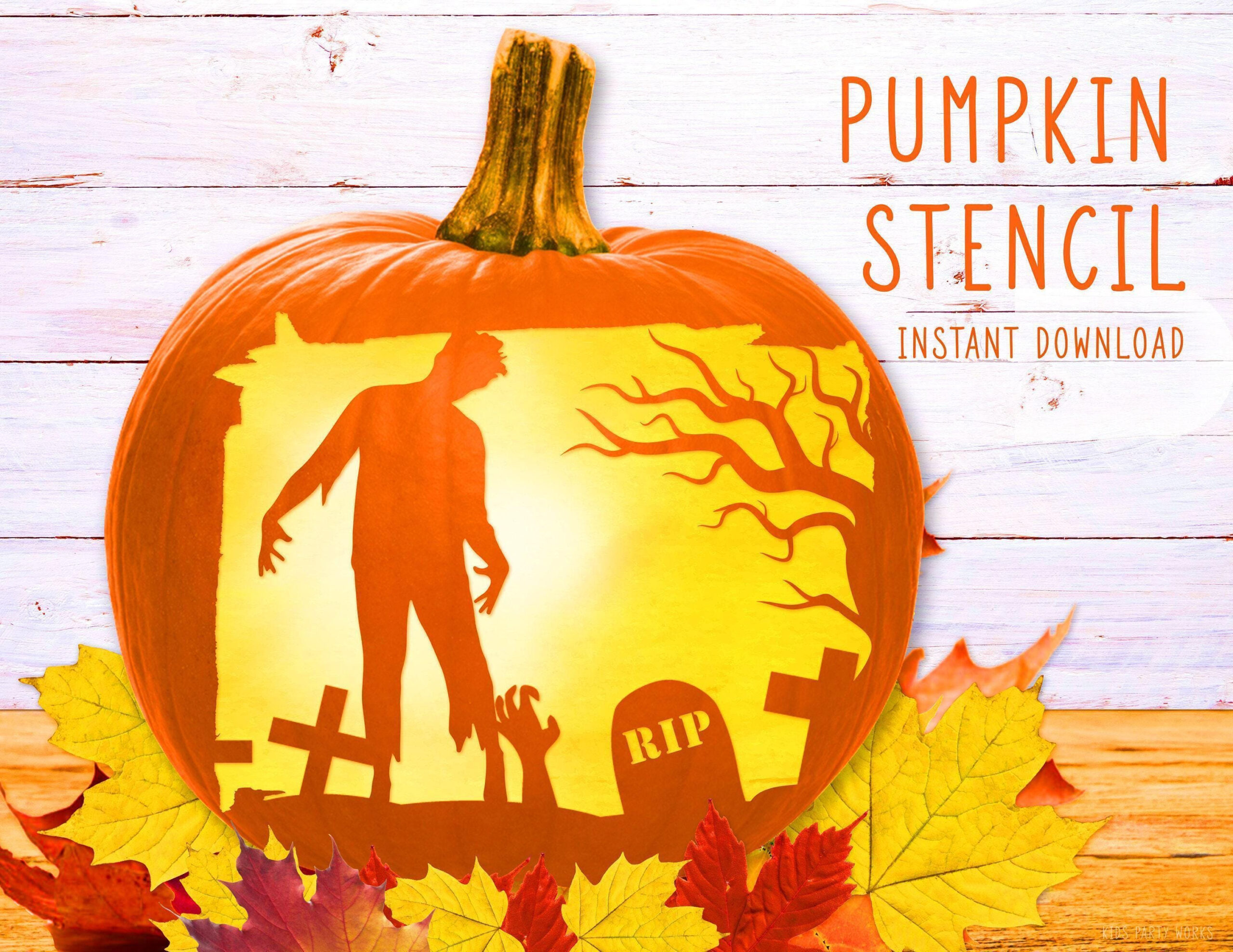Zombie Pumpkin Stencil, Zombie Printable Stencil, Jack O pertaining to Easy Zombie Pumpkin Stencil